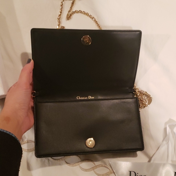 AUTHENTIC - LADY DIOR LAMBSKIN CLUTCH - Picture 7 of 8